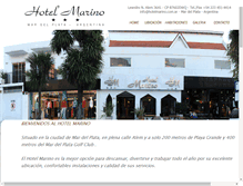 Tablet Screenshot of hotelmarino.com.ar